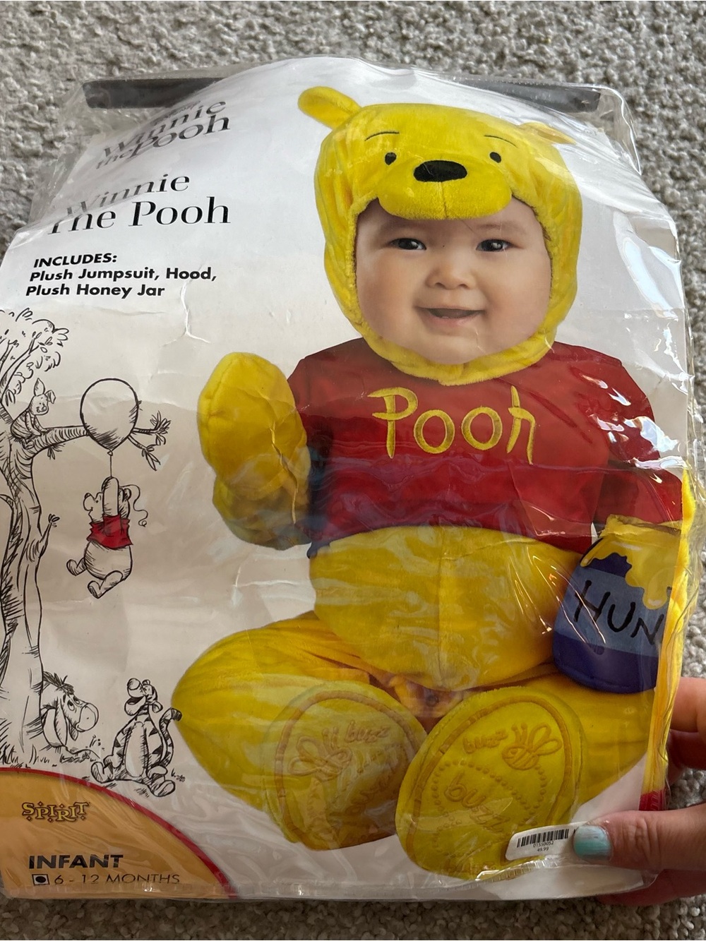 Disney Winnie the Pooh Baby Costume 9-12 months World Land Cruise Halloween